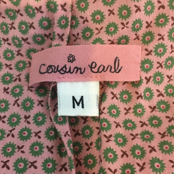 Cousin Earl Womens Pink Tan Seersucker Blazer, Jacket, Notched Lapel, Pockets, M - Picture 10 of 10